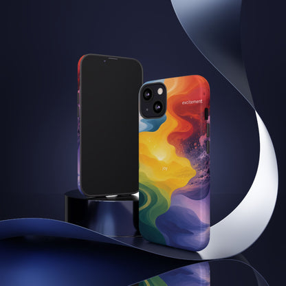 Emotion Spectrum Wave Tough Case | Colorful Abstract Phone Case