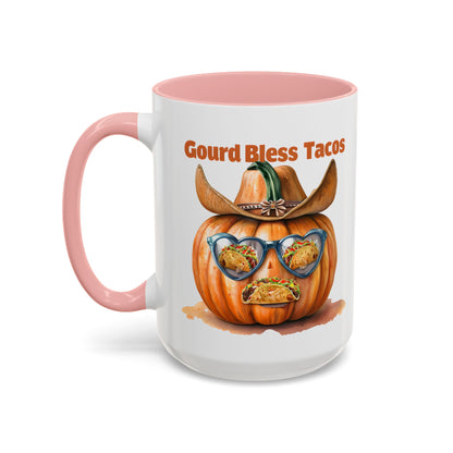 Gourd Bless Tacos Coffee Mug - Perfect for Fall, Halloween, Thanksgiving, Taco Lovers, Kitchen Decor