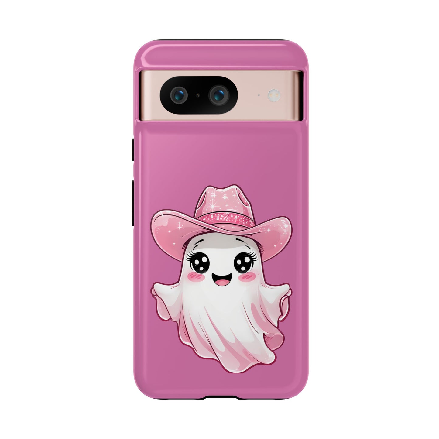 Cute Ghost Phone Case - Fun, Whimsical, Kawaii, Halloween, Gift Idea, Pink Ghost Design