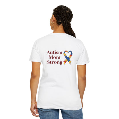 Autism Mom Strong T-shirt | Autism Awareness Puzzle Ribbon