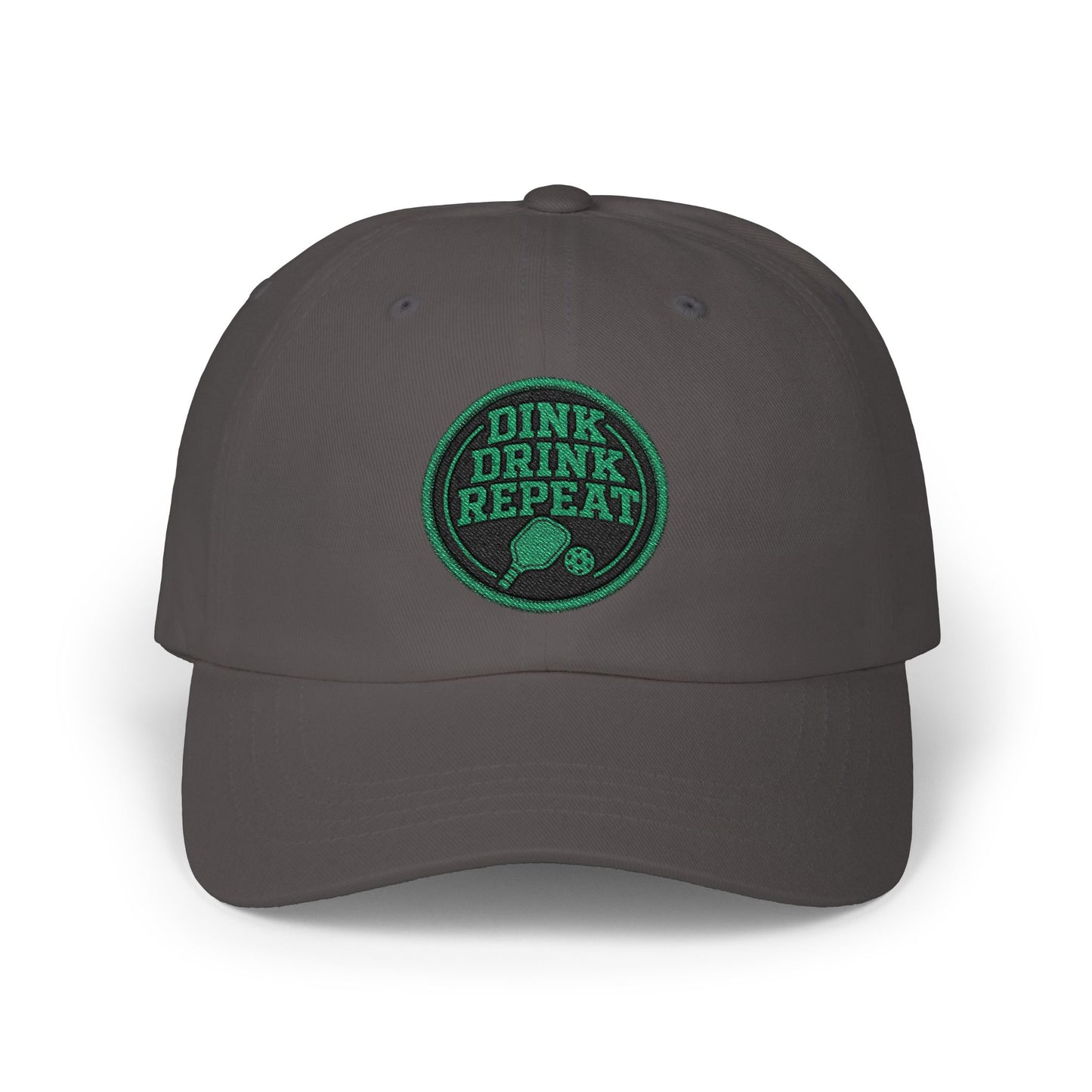 Dink Drink Repeat Dad Cap | Embroidered Pickleball Patch