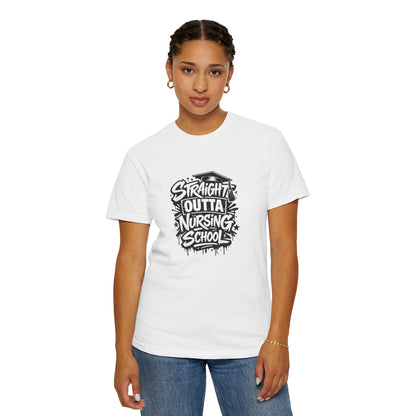 Straight Outta Nursing School T-shirt | Nursing Graduate Tee, Cap Graphic