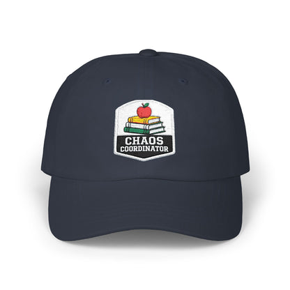 Chaos Coordinator Teacher Dad Cap | Embroidered Books & Apple School Hat