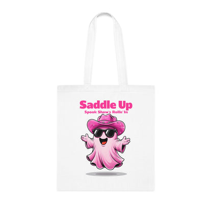 Bride's Ghostly Cotton Tote, Perfect for Bachelorette Parties, Bridal Showers, Halloween, Wedding Planning, Eco-Friendly Tote Bag