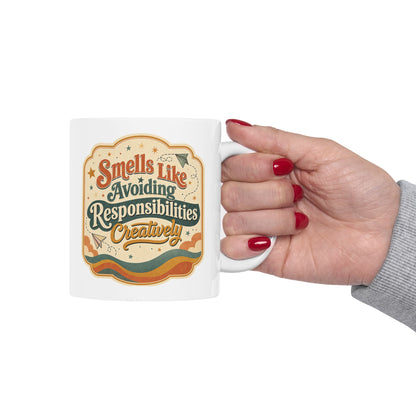 Smells Like Avoiding Responsibilities Dopamine Humor Mug