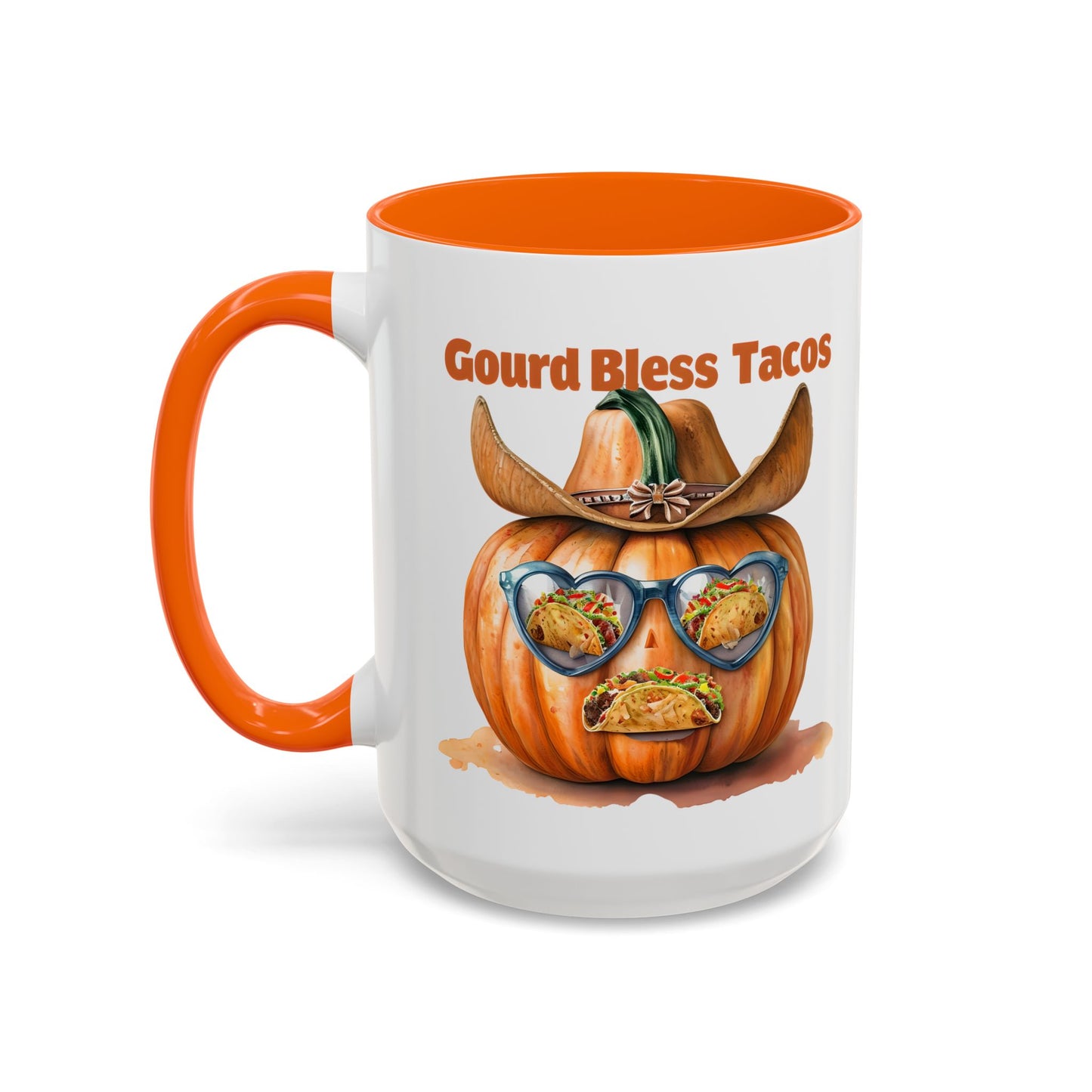 Gourd Bless Tacos Coffee Mug - Perfect for Fall, Halloween, Thanksgiving, Taco Lovers, Kitchen Decor