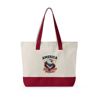 America Eagle Crest zipper tote | Canvas Tote, Patriotic Stars Stripes