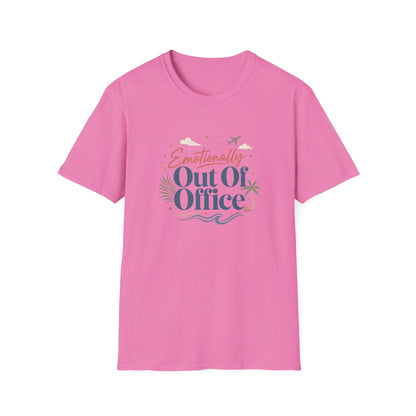 Emotionally Out Of Office T-Shirt | Vacation Palm Beach Design