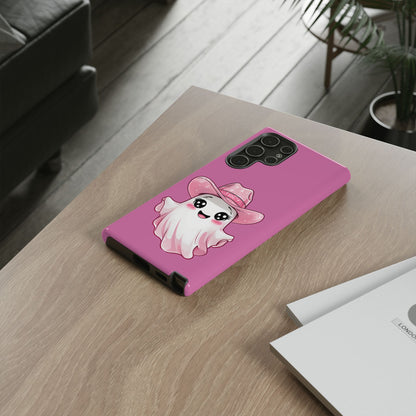 Cute Ghost Phone Case - Fun, Whimsical, Kawaii, Halloween, Gift Idea, Pink Ghost Design