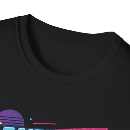 Raised on Jesus & Hose Water T-Shirt | Retro Neon Christian Faith Graphic