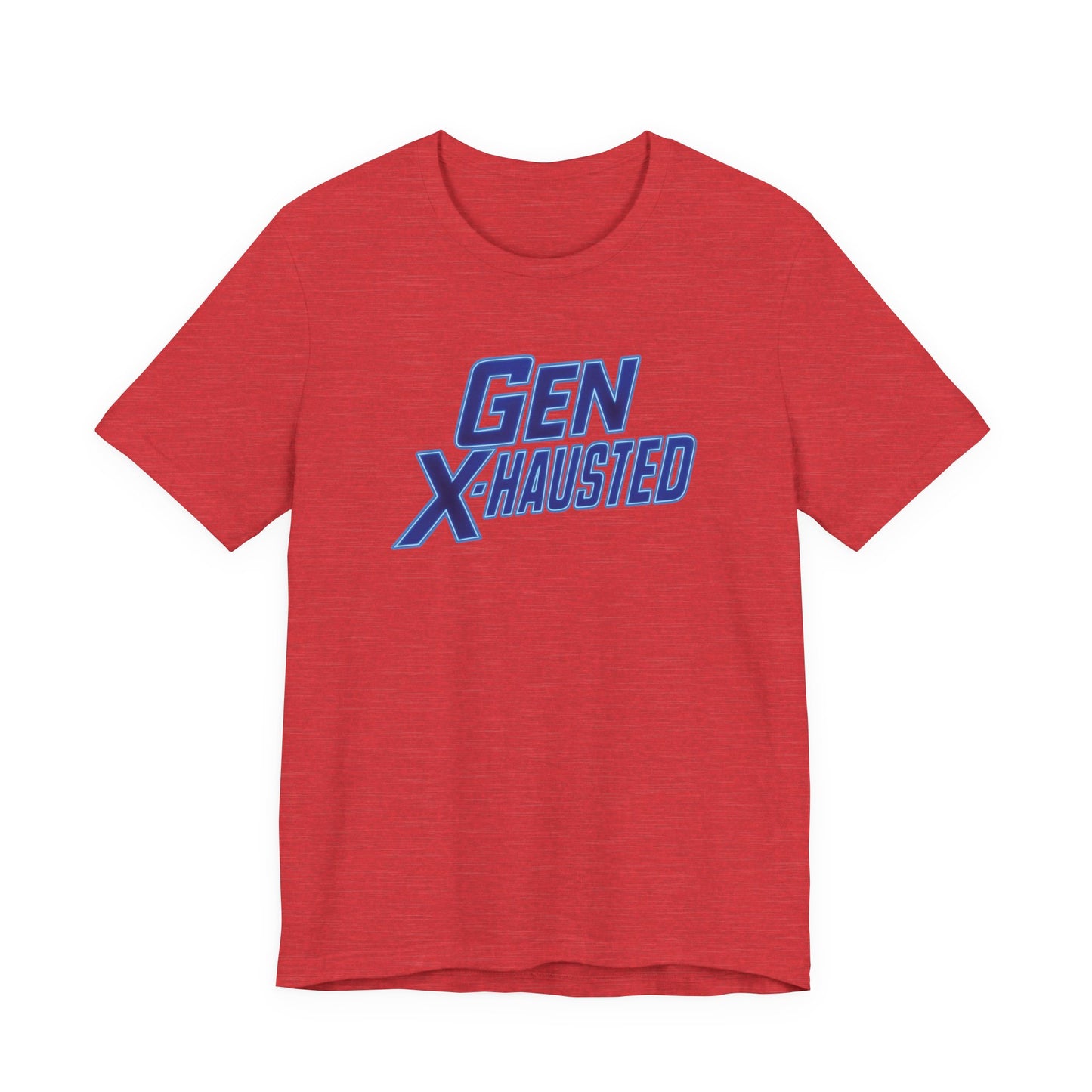 Gen X-Hausted Unisex Tee - Retro Humor Tee, Gift for Gen X, Casual Wear, Trendy Graphic Shirt, Unique Meme Apparel
