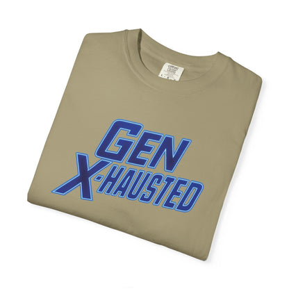 Gen X-Hausted Unisex T-shirt, Forgot Again Found Out Funny Tee, Gen X Humor Gift, Retro 80s 90s Shirt, Vintage Style Clothing