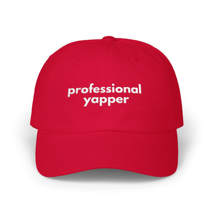 Professional Yapper Dad Cap | Humorous Baseball Hat, Embroidered Text