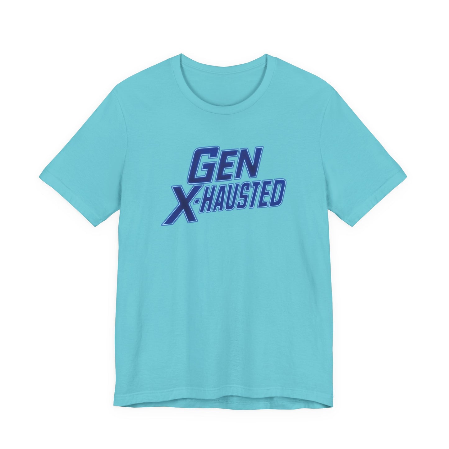 Gen X-Hausted Unisex Tee - Retro Humor Tee, Gift for Gen X, Casual Wear, Trendy Graphic Shirt, Unique Meme Apparel