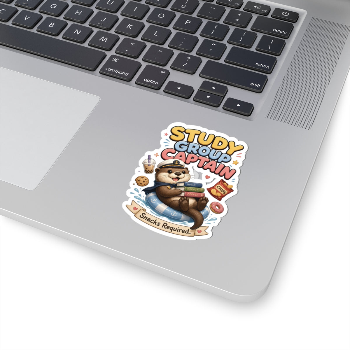 Study Group Captain Sticker | Otter with Snacks Kiss-Cut Sticker