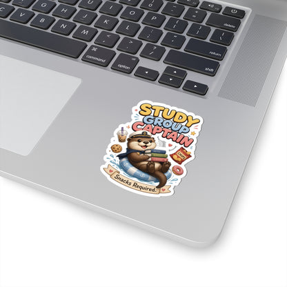 Study Group Captain Sticker | Otter with Snacks Kiss-Cut Sticker