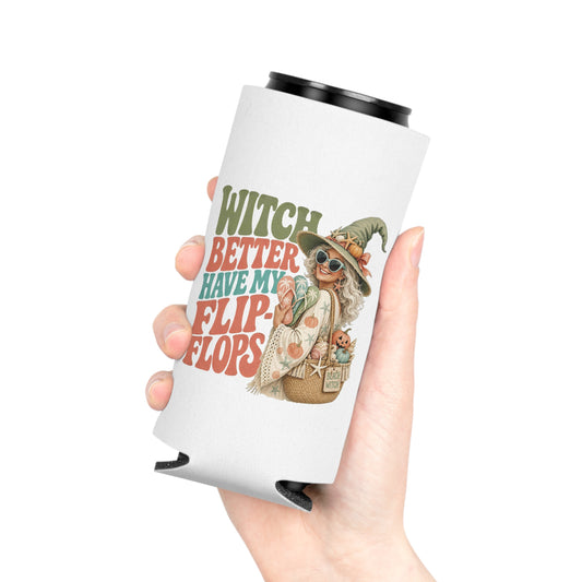 Witch Better Have My Flip Flops Can Cooler | Halloween Witch Beach Tote Art