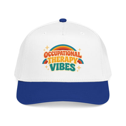 Occupational Therapy Vibes Cap | Retro Rainbow Mid Profile Baseball Cap