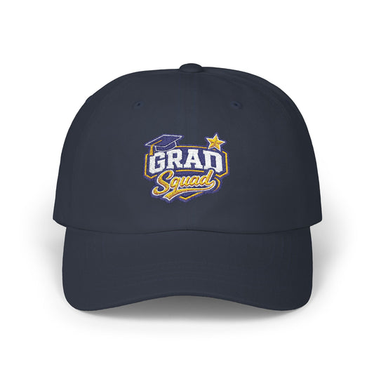 Grad Squad Dad Cap | Graduation embroidered hat, school colors