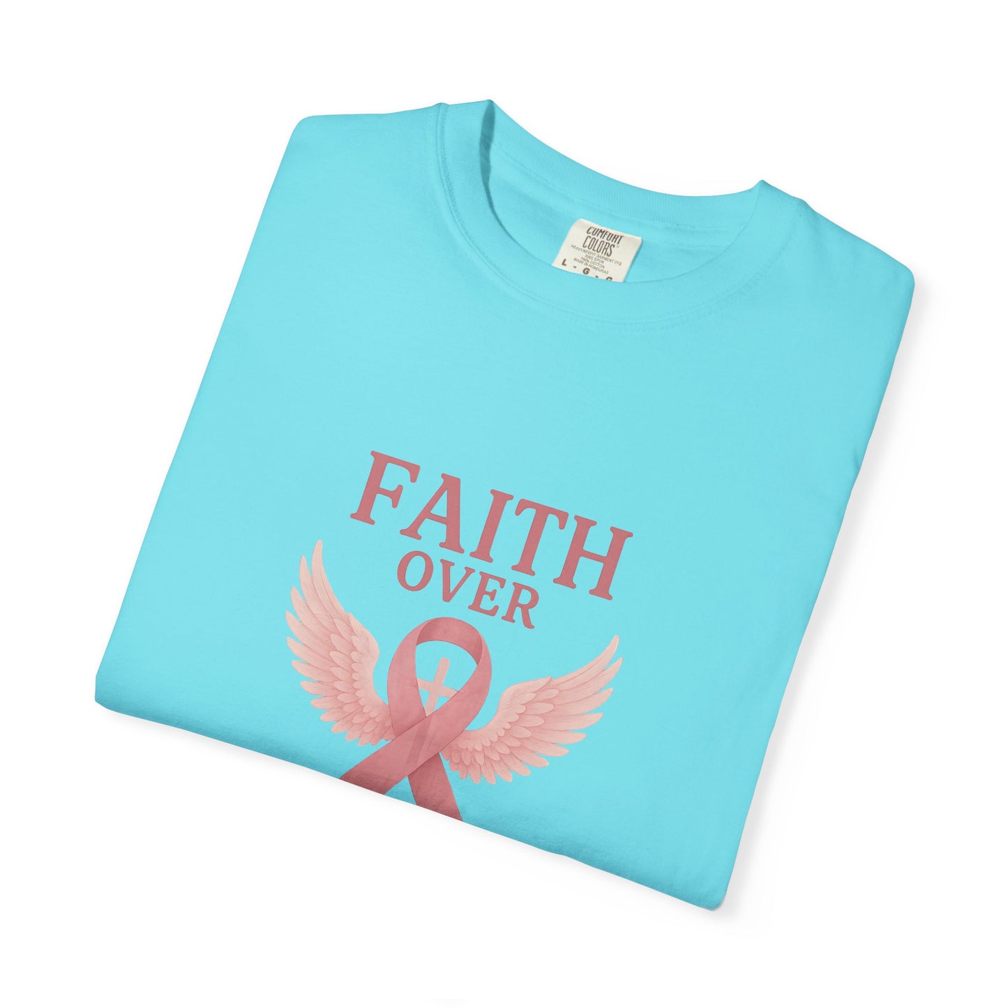 Faith Over Fear Unisex T-Shirt, Inspirational Shirt, Breast Cancer Awareness Tee, Gift for Support, Everyday Casual Wear