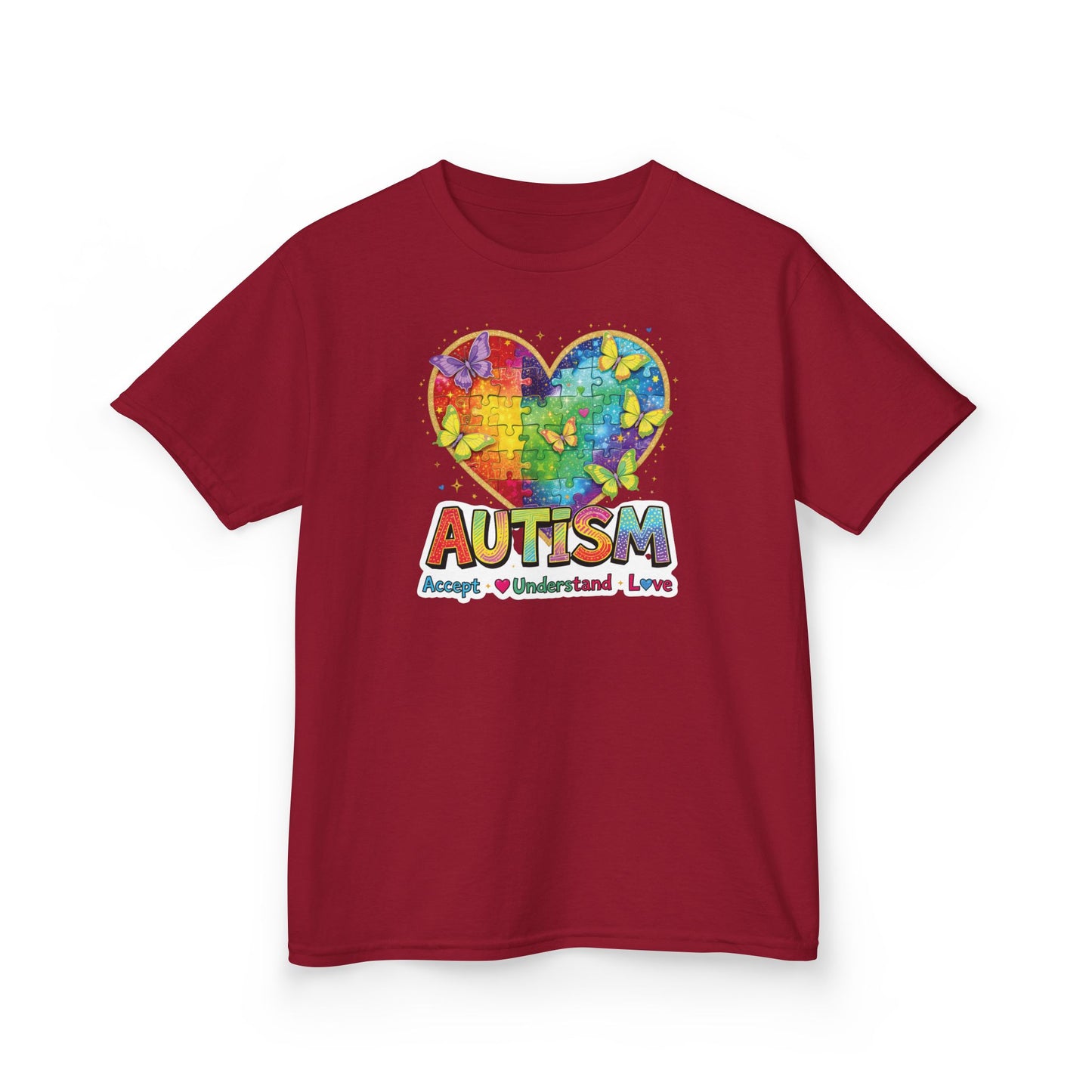 Autism Puzzle Heart Kids Tee | Accept Understand Love