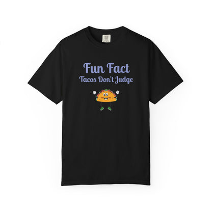 Fun Fact Taco Unisex Tee - Humorous Foodie Shirt, Gift for Taco Lovers, Casual Wear, Cute Graphic Tee