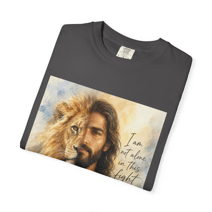 Jesus Lion of Judah t-shirt | I am not alone in this fight Christian tee