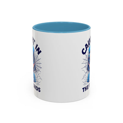 Nurse Coffee Mug, Cute Nursing Gift, Healthcare Appreciation, Fun Spider Design, Caught in the Rounds Mug
