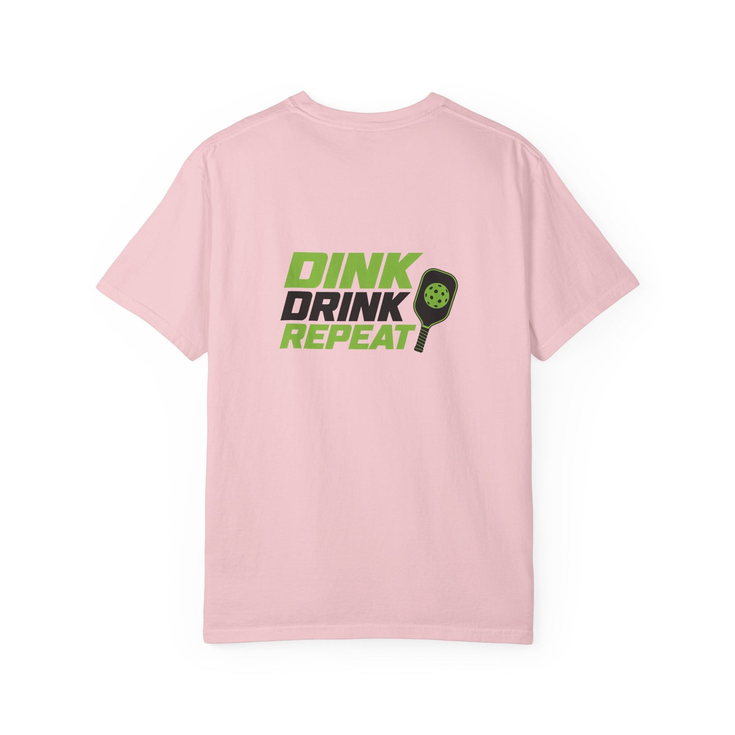 Dink Drink Repeat T-shirt | Pickleball Paddle Graphic