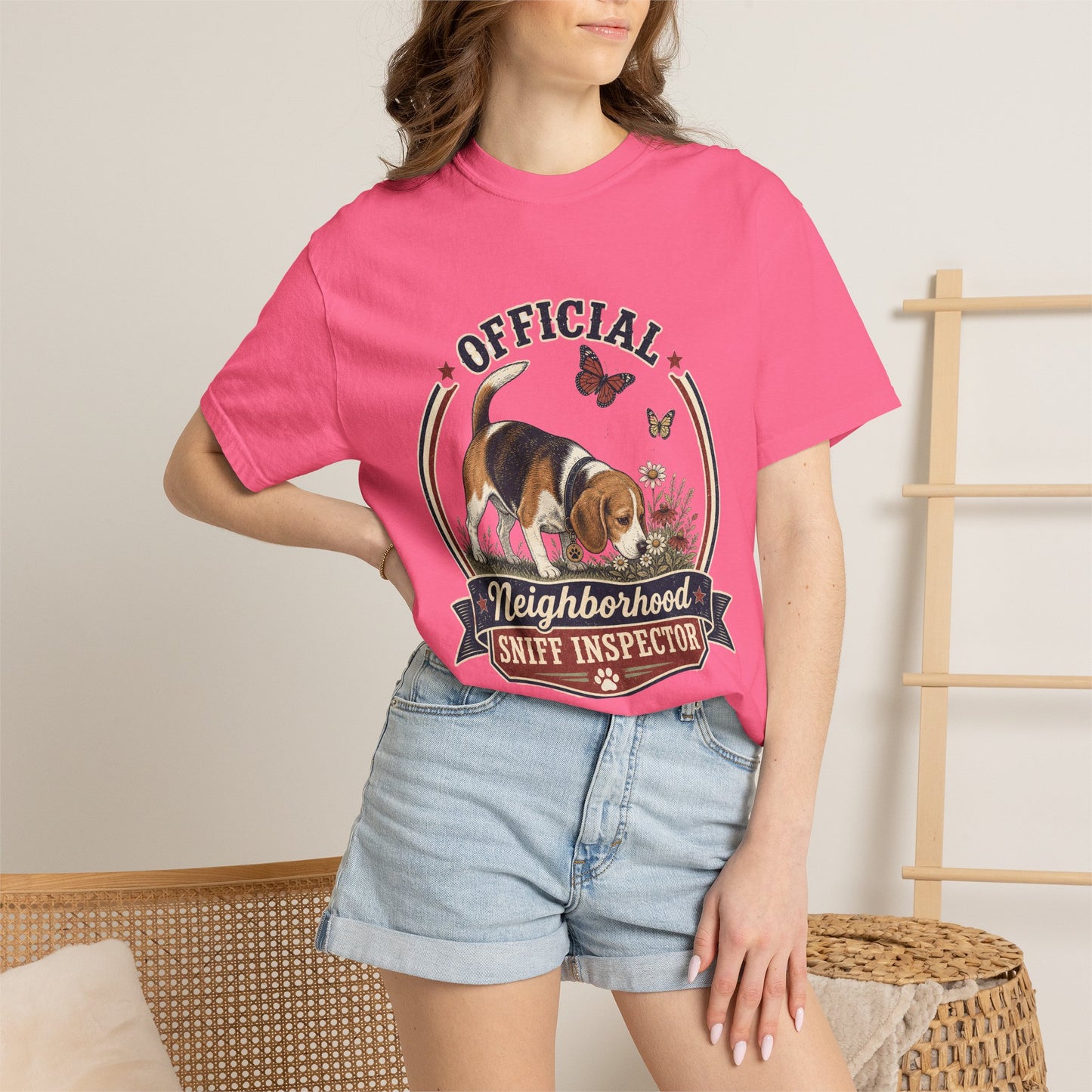 Official Neighborhood Sniff Inspector Beagle T-Shirt | Dog Lover Tee