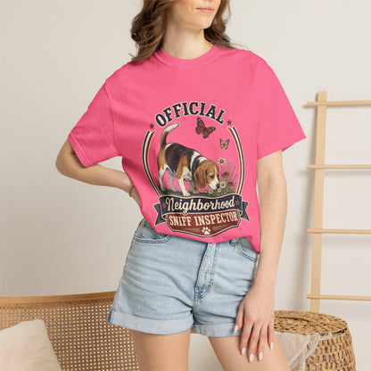 Official Neighborhood Sniff Inspector Beagle T-Shirt | Dog Lover Tee