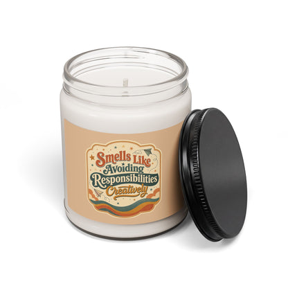 Smells Like Avoiding Responsibilities Retro Label Candle | 9oz Soy Jar