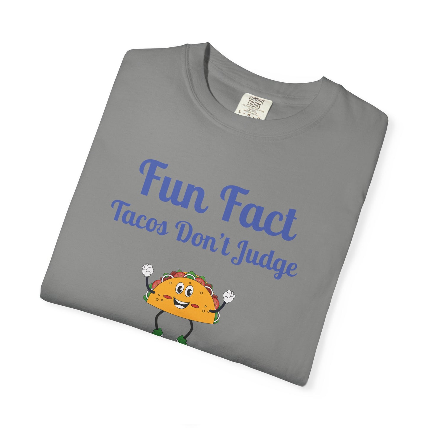 Fun Fact Taco Unisex Tee - Humorous Foodie Shirt, Gift for Taco Lovers, Casual Wear, Cute Graphic Tee