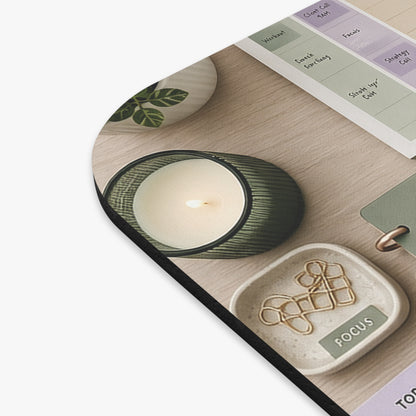 Executive Function Command Center Sensory Mouse Pad | Pastel Planner Desk Flatlay