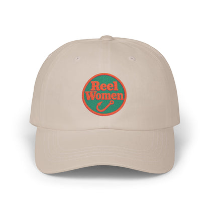 Reel Women embroidered logo Dad Cap | Baseball Hat, Fishing Theme