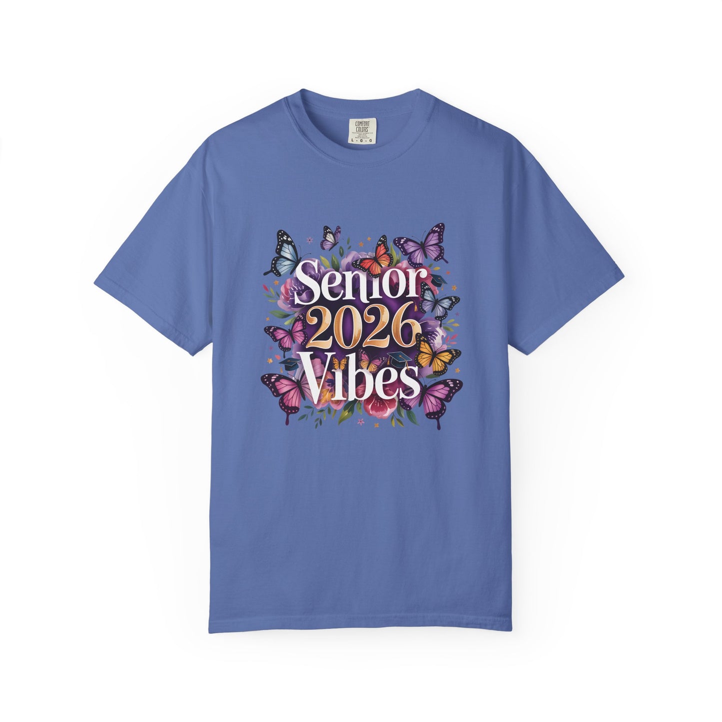 Senior 2026 Vibes T-Shirt | Butterfly Graduation Design