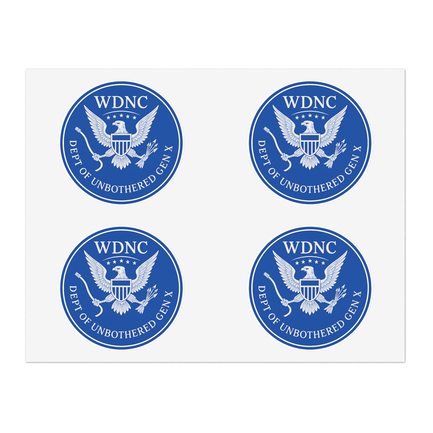 WDNC Department of Unbothered Sticker Sheets, Fun Office Decor, Laptop Stickers, Gift for Students, Journal Decor