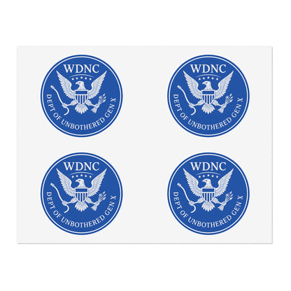 WDNC Department of Unbothered Sticker Sheets, Fun Office Decor, Laptop Stickers, Gift for Students, Journal Decor