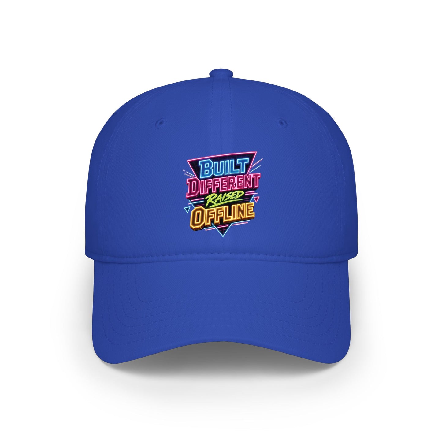 Built Different Offline graphic Baseball Cap | Retro Neon Patch