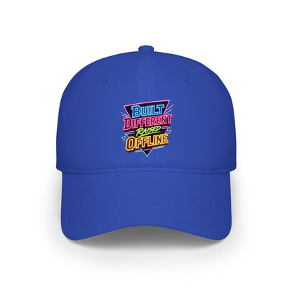 Built Different Offline graphic Baseball Cap | Retro Neon Patch