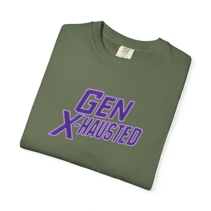 Gen X-Hausted Unisex T-shirt, Forgot Again Found Out Funny Tee, Gen X Humor Gift, Retro 80s 90s Shirt, Vintage Style Clothing