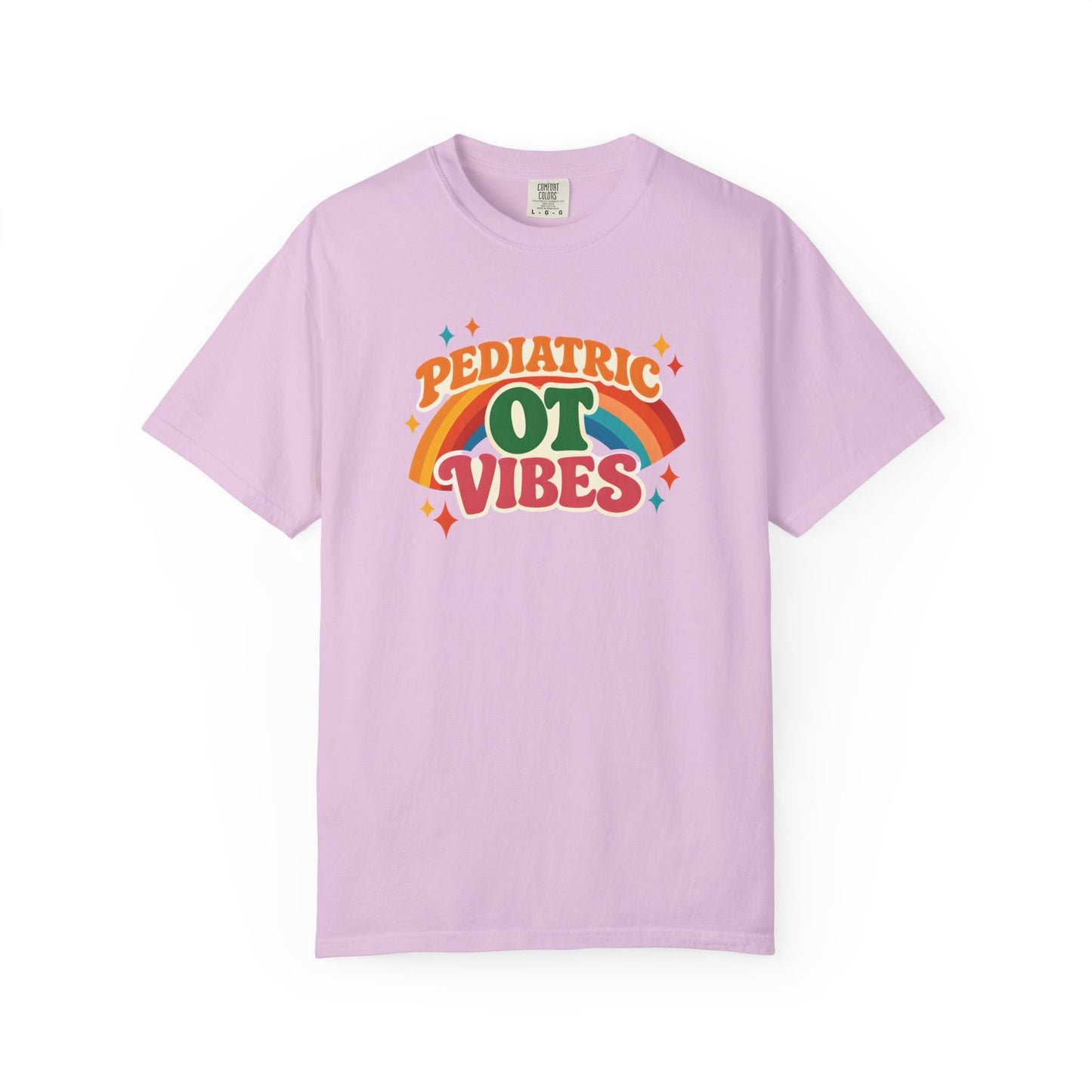 Pediatric OT Vibes T-shirt | Retro Rainbow Occupational Therapy Tee