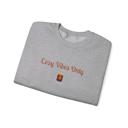 Cozy Vibes Only Sweatshirt, Unisex Crewneck, Casual Wear, Fall Fashion, Gift for Her, Cozy Apparel, Warm Layering