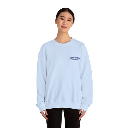 Unbothered Energy embroidered crewneck sweatshirt | left chest