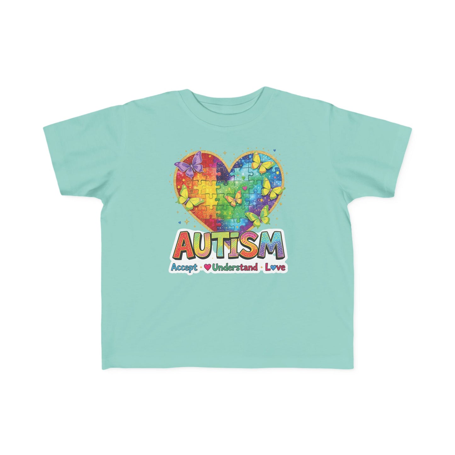 Autism Puzzle Heart Toddler Tee | Accept Understand Love