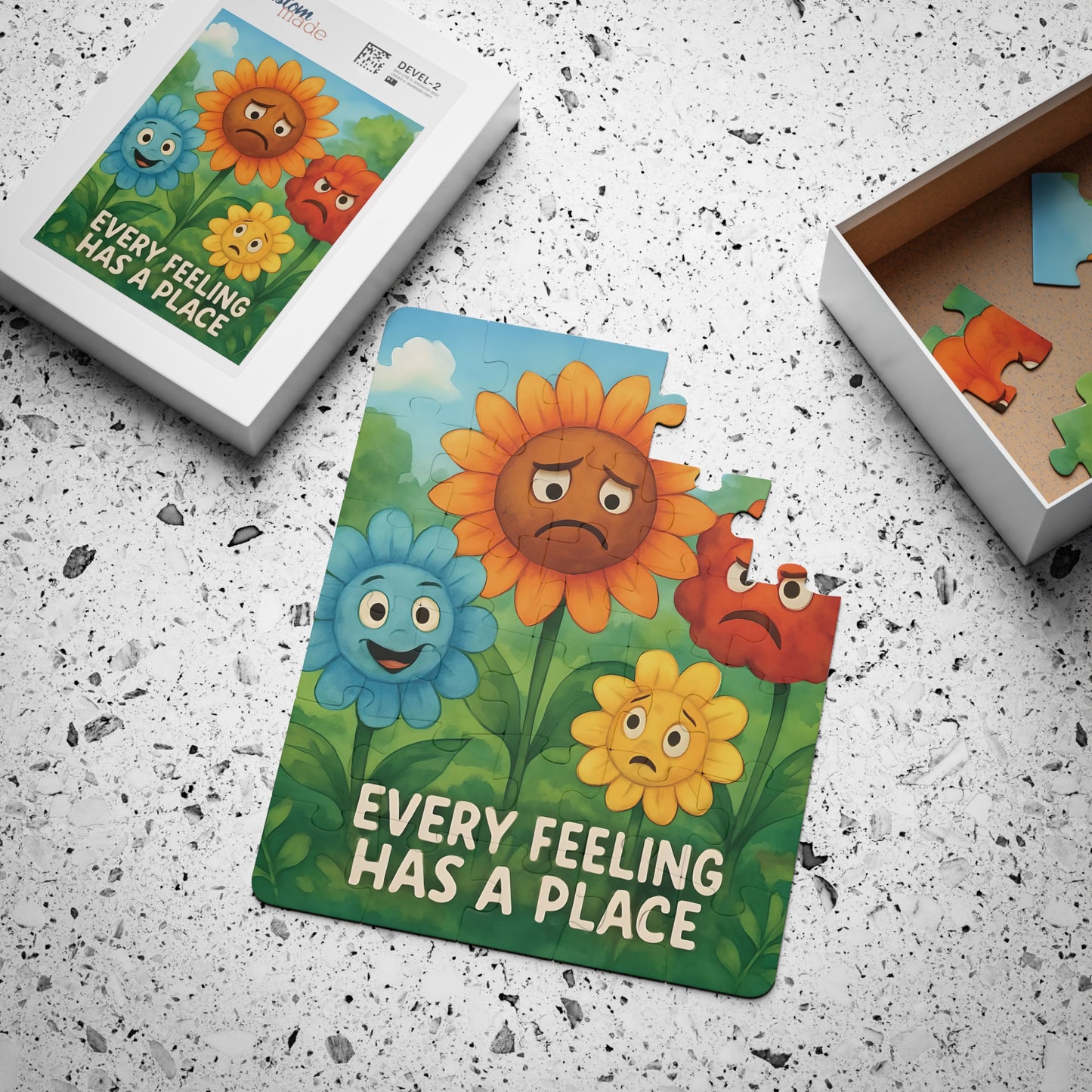 Emotional Expression Puzzle for Kids, Feelings Learning Toy, 30-Piece Jigsaw for Ages 3+, Interactive Fun, Educational Gift