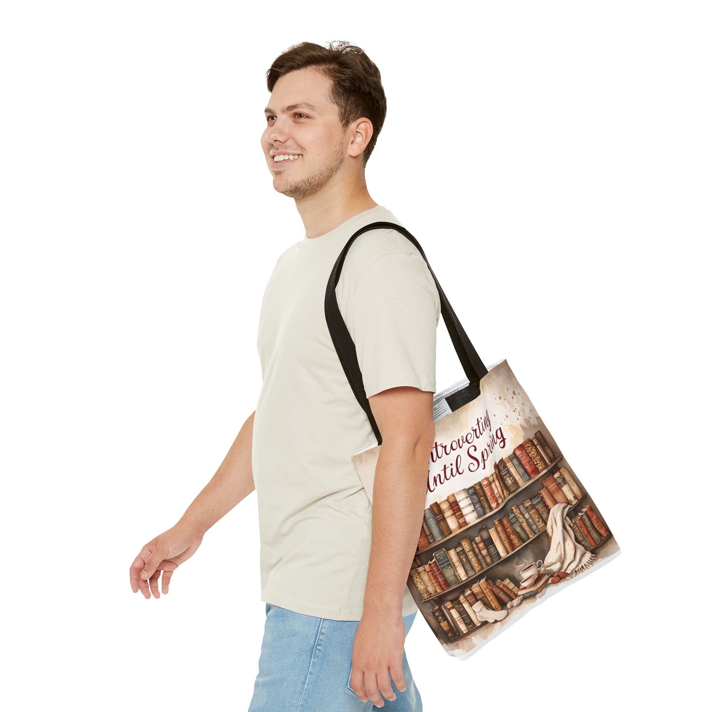 Introvert Tote Bag - Book Lover's Accessory, Everyday Use, Literary Gift, Spring Vibes, Book Club Essentials