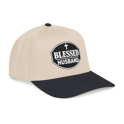 Blessed Husband Embroidered Hat Mid Profile Baseball Cap | Husband Dad Faith