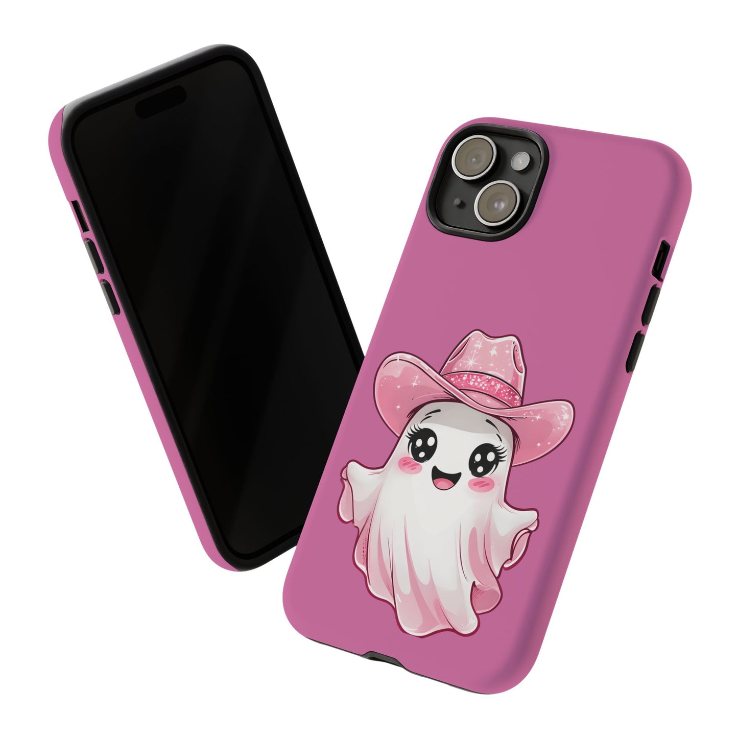 Cute Ghost Phone Case - Fun, Whimsical, Kawaii, Halloween, Gift Idea, Pink Ghost Design