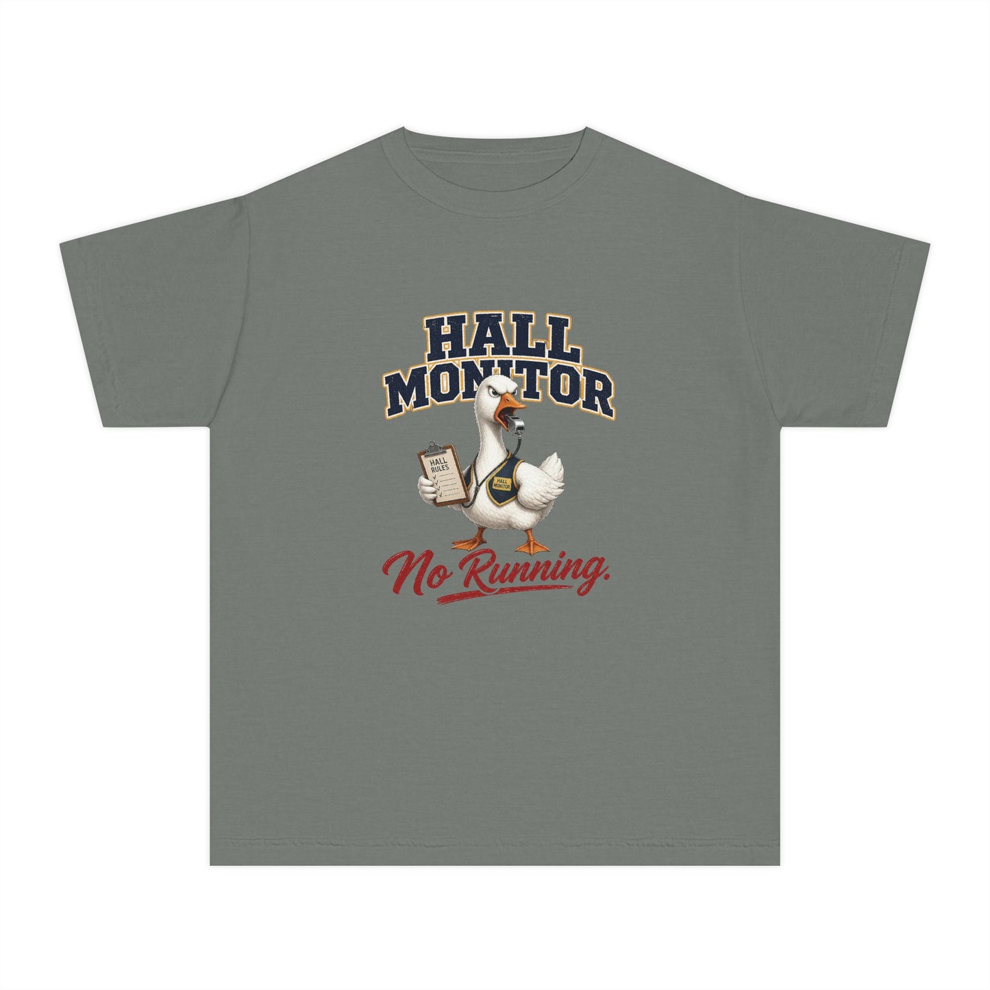 Hall Monitor Goose No Running Tee | Kids school safety shirt